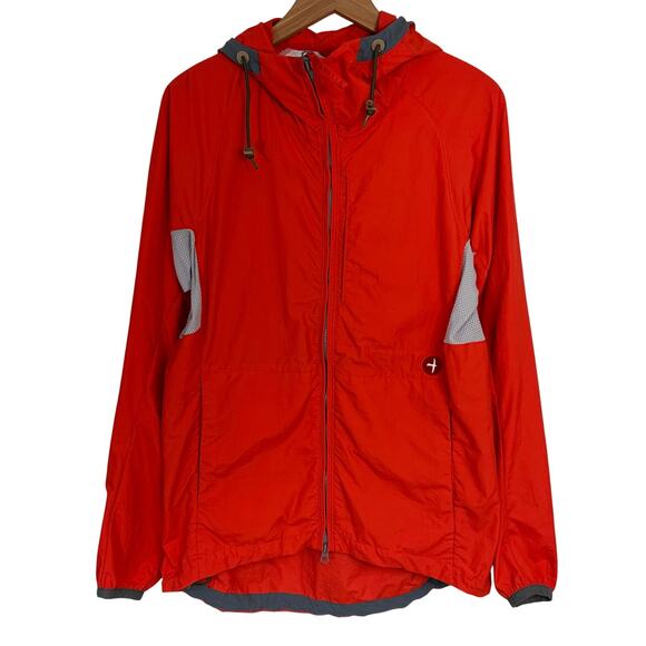 Relwen Ultralight Red Orange Shell Hooded Jacket Size Small - Picture 1 of 16